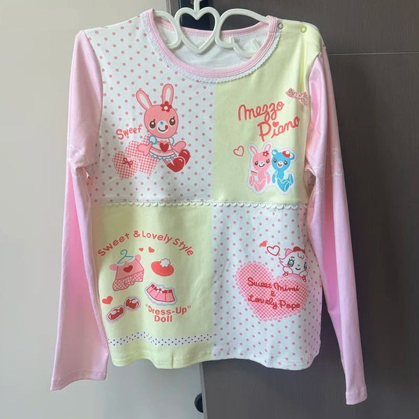Pastel Patchwork Bunny Long Sleeve Top
