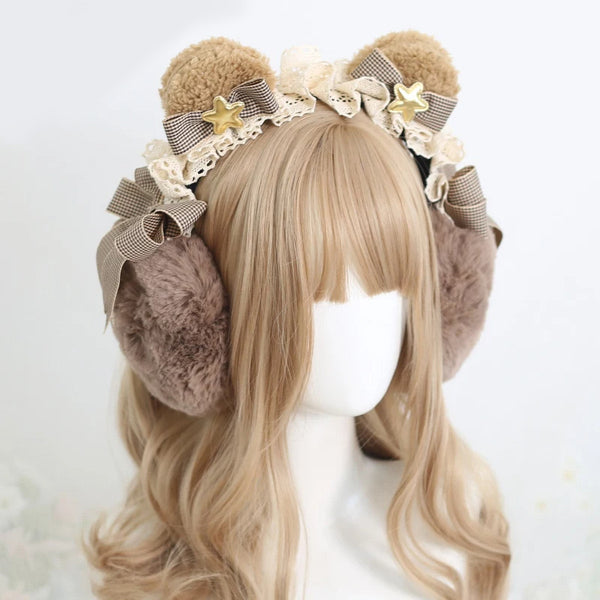 Kawaii Soft Lace Winter Earmuffs