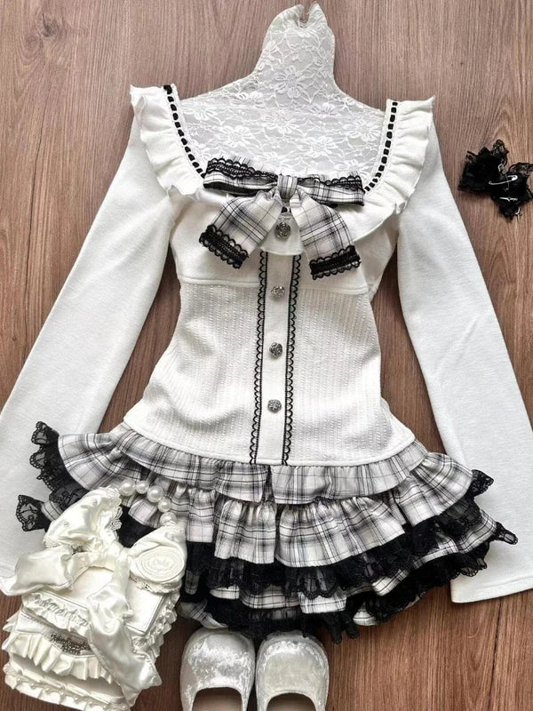 Royal Plaid Outfit Set