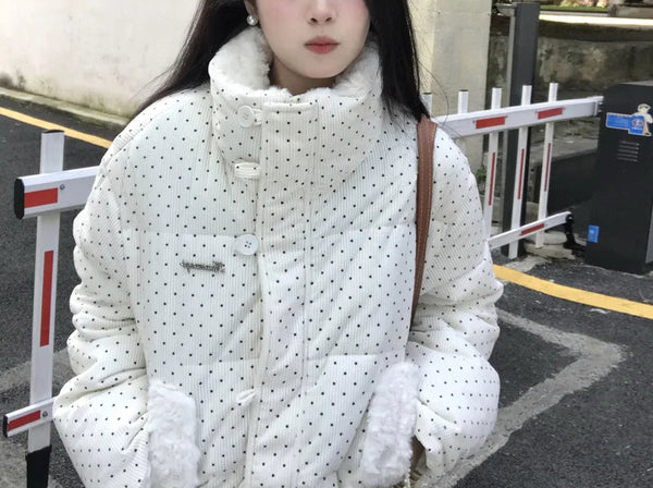 Sweet Polka Dot Winter Jacket