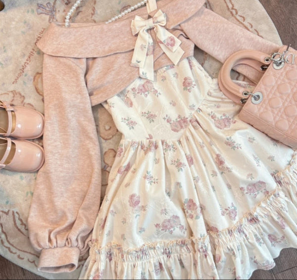 Peach Blossom Picnic Outfit Set