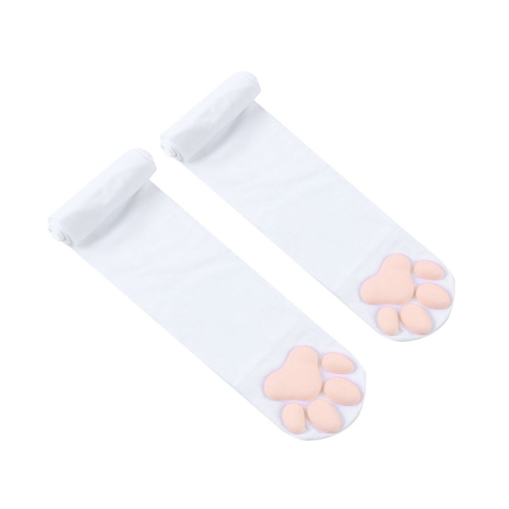 Kawaii Lolita Cat Paw Stockings High Socks - Juneptune