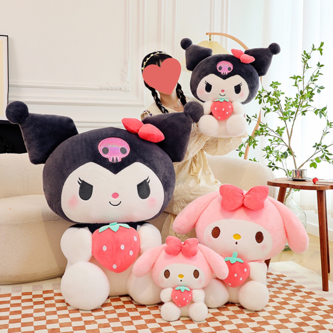 Strawberry Kuromi And My Melody Plush Juneptune