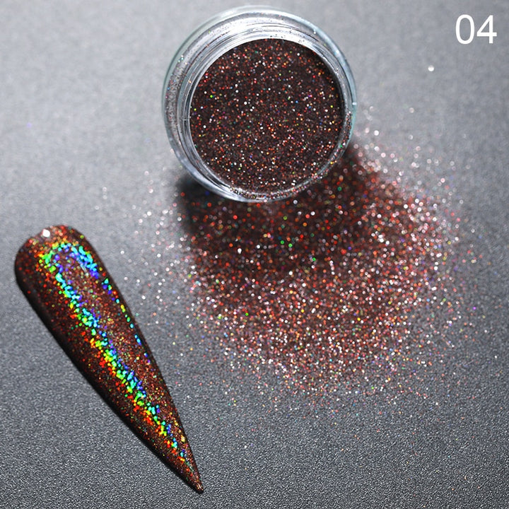 Colorful Glitter Nail Pigment - Juneptune