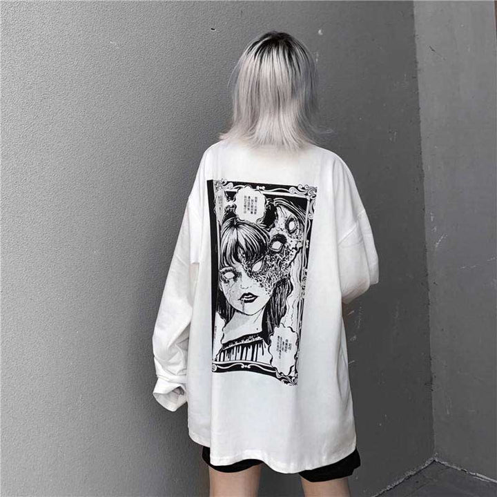 Harajuku Horror Graphic Sweatshirt - Juneptune