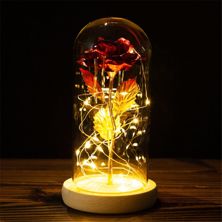 Valentines Day Gift Glass Rose LED Light - Juneptune