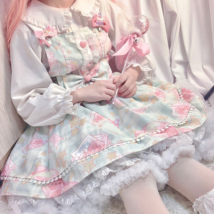 Sweet Lolita Kawaii Lace Dress - Juneptune