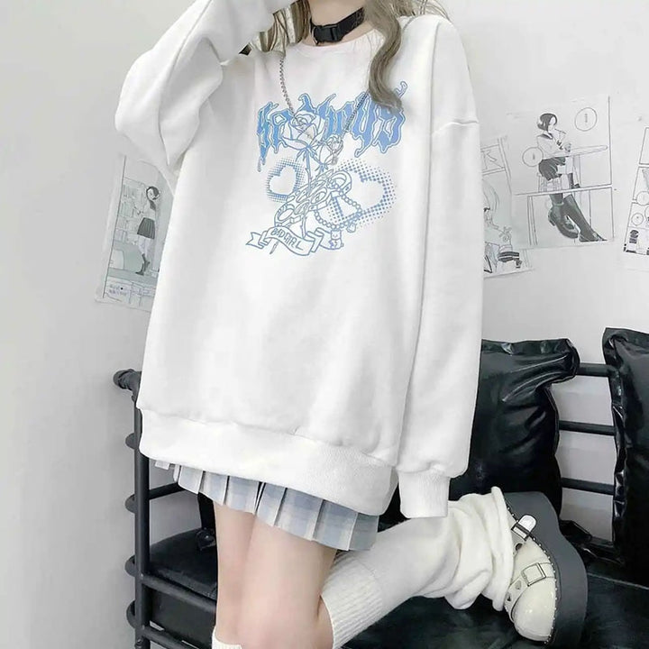 Harajuku White Sweater - Juneptune