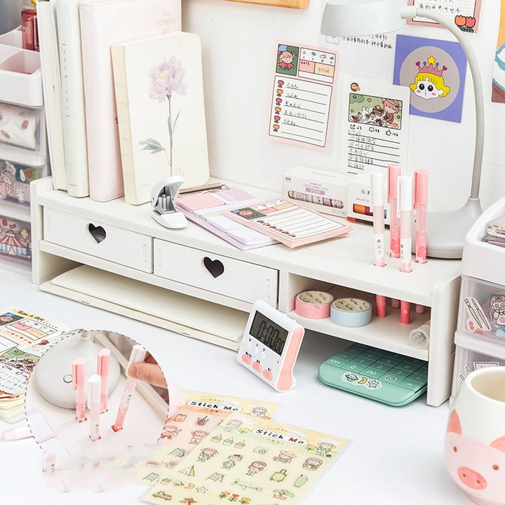 Kawaii Pink Heart Storage Rack - Juneptune