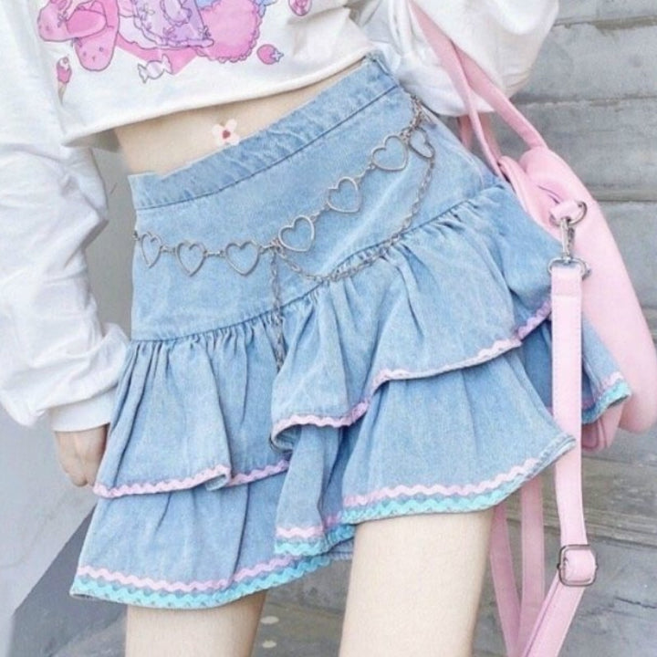 Sweet Lolita Denim Skirt - Juneptune