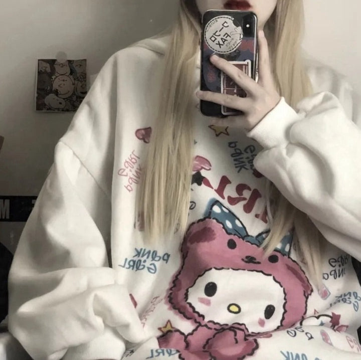 Sanrio Hello Kitty Oversized Hoodie - Juneptune