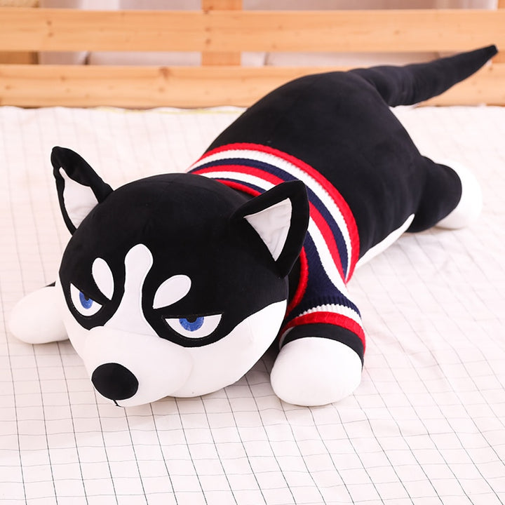 Cute Dressed Husky Oversized Plush Toy - Juneptune