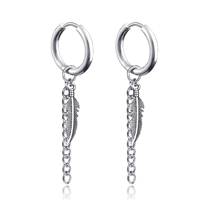 KPOP Long Chain Stainless Steel Earrings - Juneptune