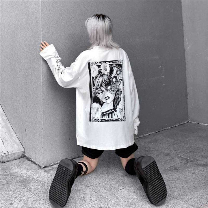 Harajuku Horror Graphic Sweatshirt - Juneptune