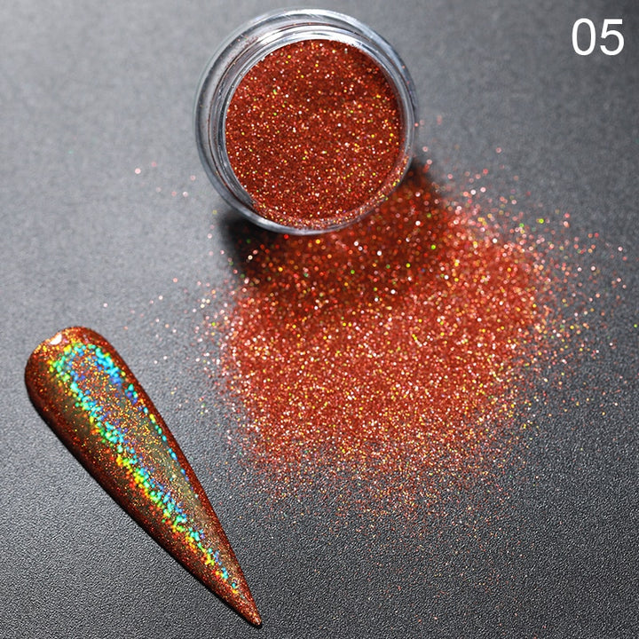 Colorful Glitter Nail Pigment - Juneptune