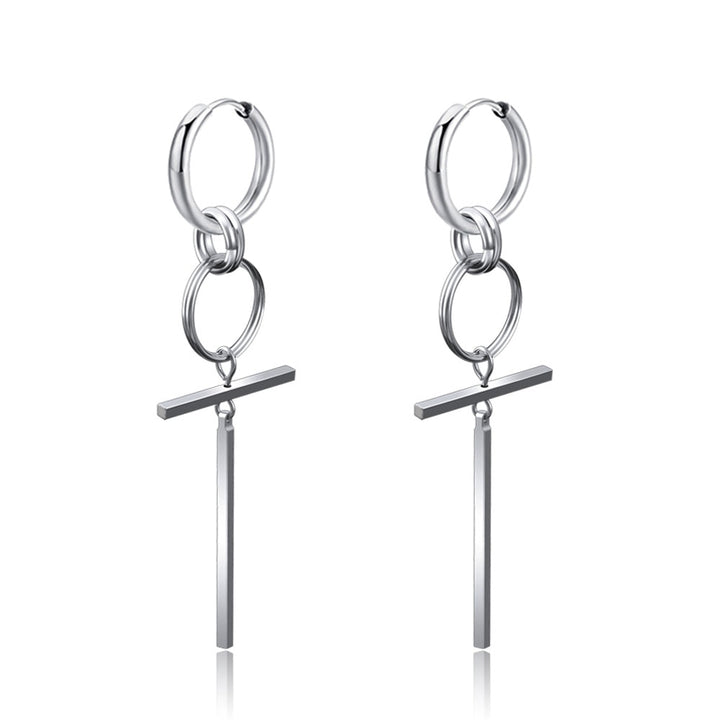 KPOP Long Chain Stainless Steel Earrings - Juneptune