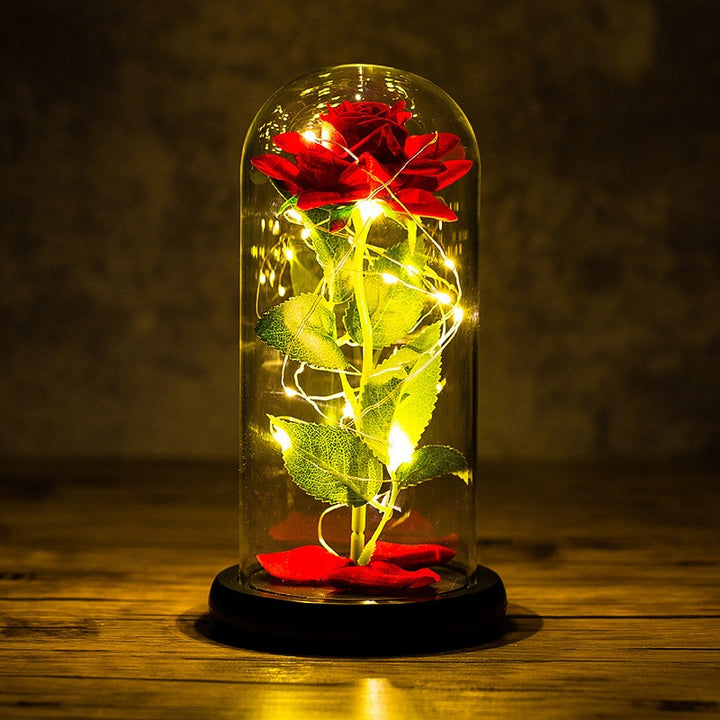 Valentines Day Gift Glass Rose LED Light - Juneptune