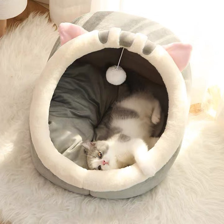 Kawaii Warm Cozy Cat Bed - Juneptune