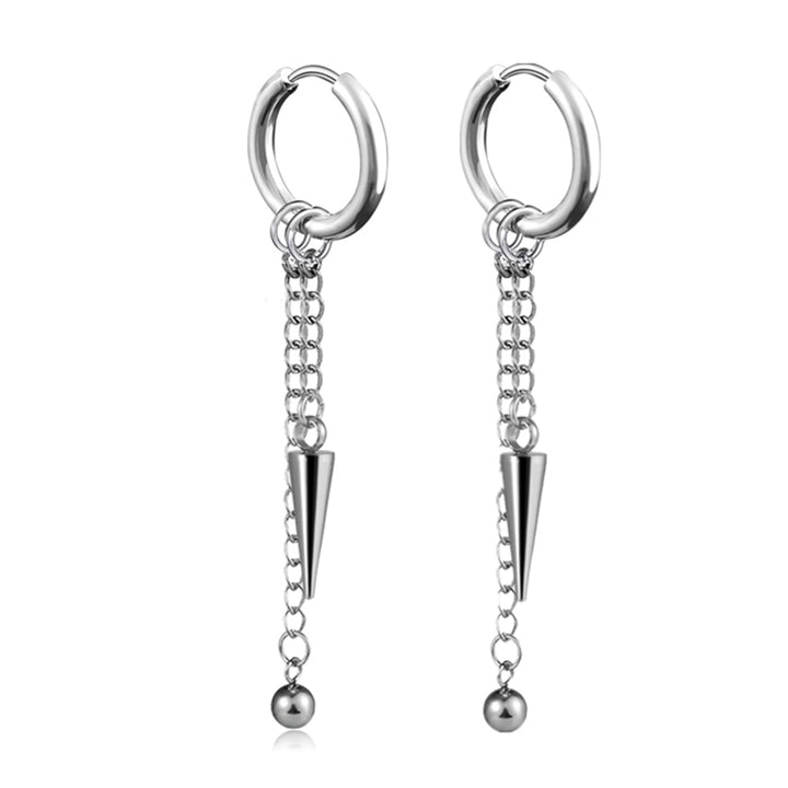 KPOP Long Chain Stainless Steel Earrings - Juneptune