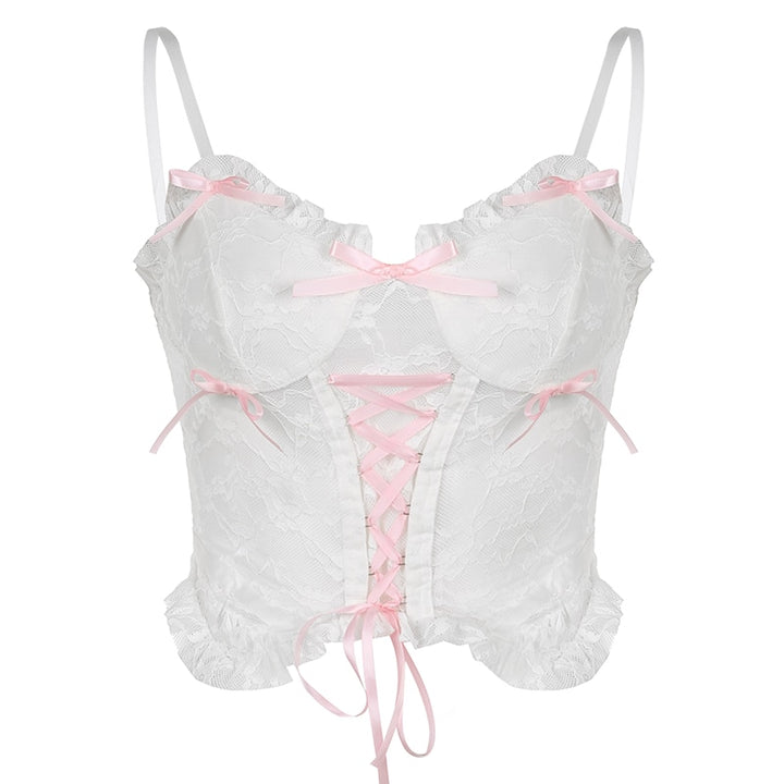 Sweet Lolita White Lace Top - Juneptune