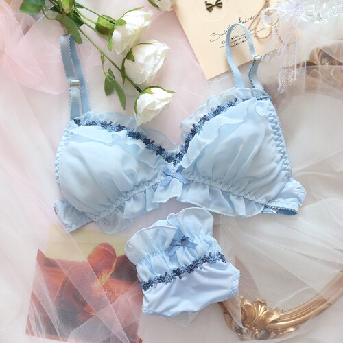 Kawaii Lolita Baby Blue Underwear Set - Juneptune