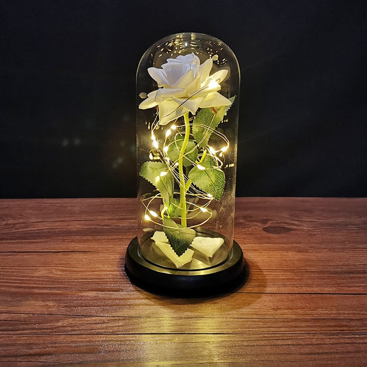 Valentines Day Gift Glass Rose LED Light - Juneptune