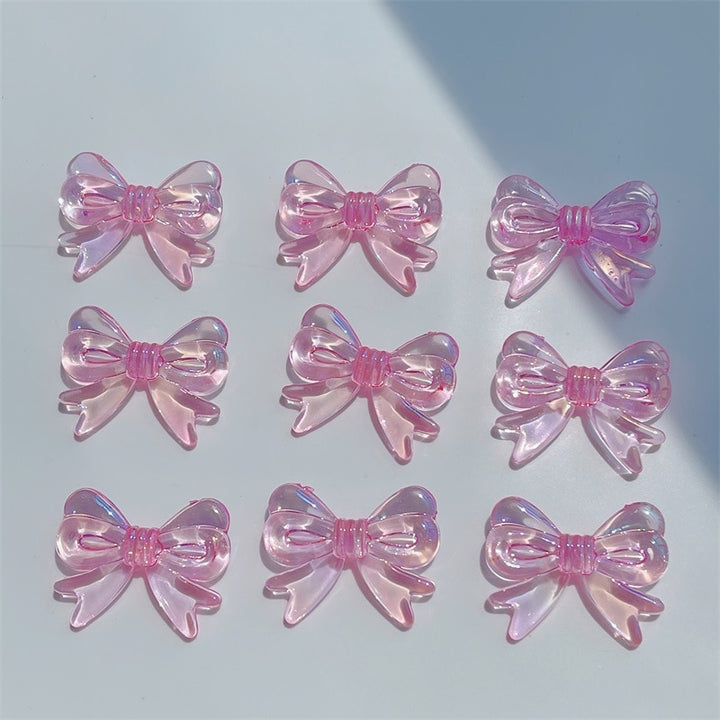 Kawaii Pink Bow Shaped DIY Crafting Beads - Juneptune
