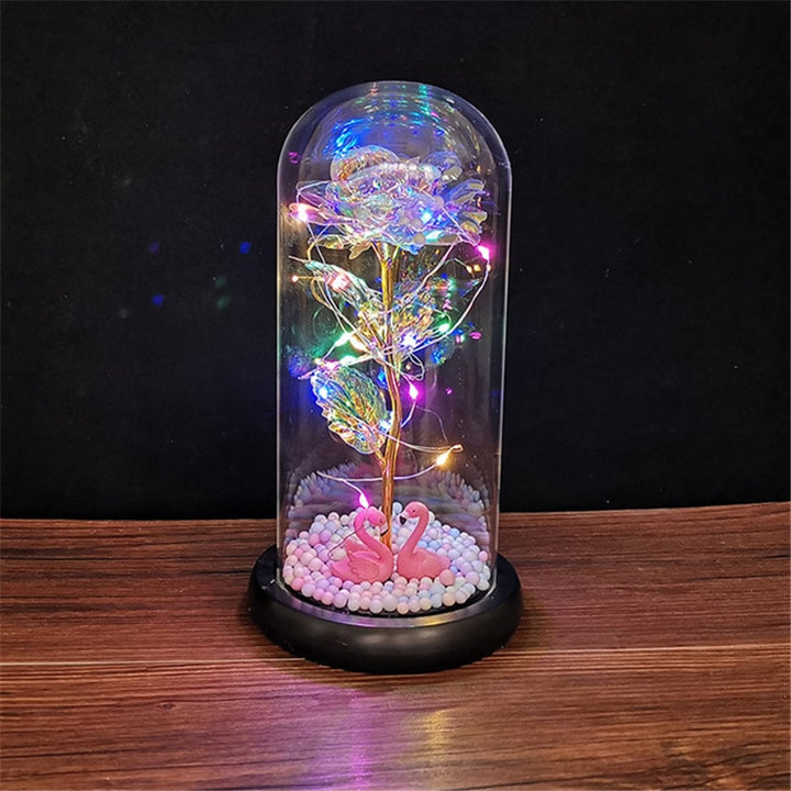 Valentines Day Gift Glass Rose LED Light - Juneptune