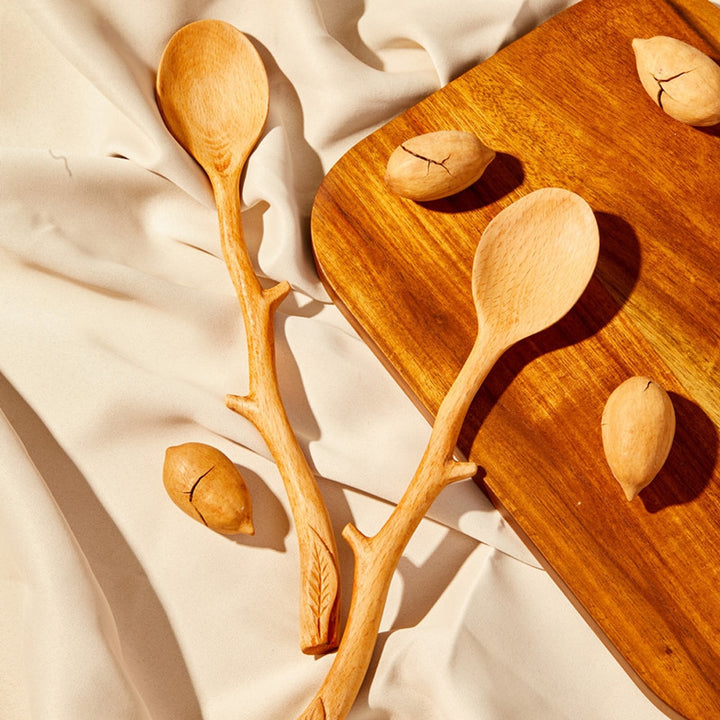 Cute Branch Shaped Wooden Spoons - Juneptune