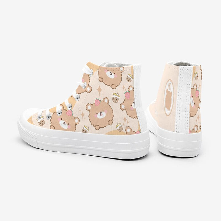 Milk Tea Bear High Top Shoes – Juneptune