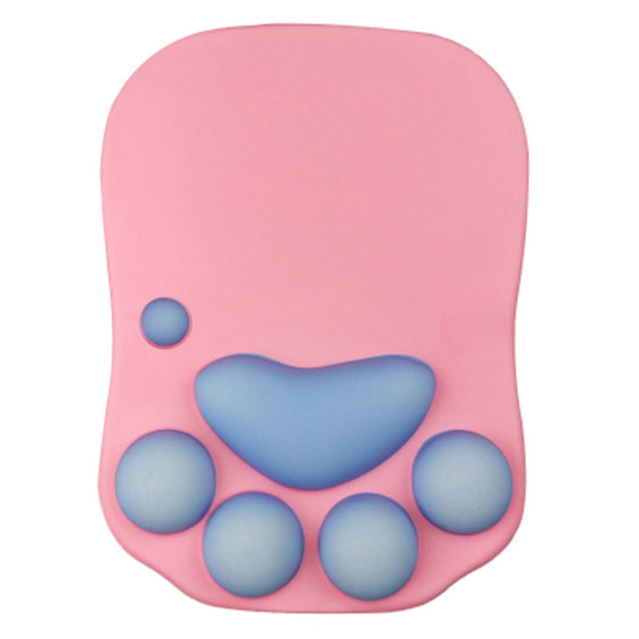 Cute Cat Paw 3D Mouse Pad with Soft Silicone and Memory Foam Wrist Rest - Juneptune