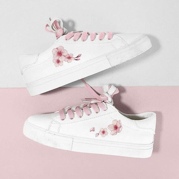 Kawaii Floral Low Top Shoes - Juneptune