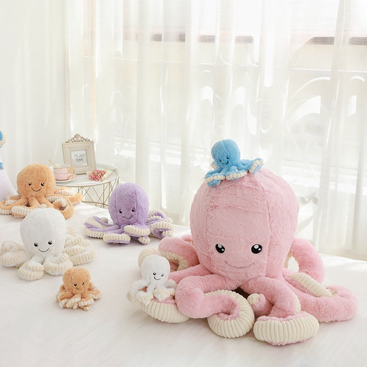 Kawaii Pastel Oversized Octopus Plush - Juneptune