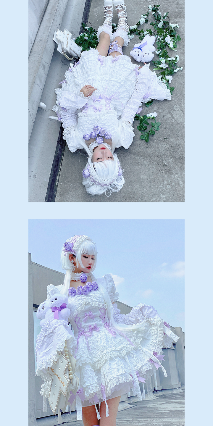Sweet Lolita Purple Lace Dress - Juneptune