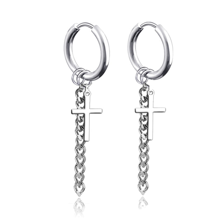 KPOP Long Chain Stainless Steel Earrings - Juneptune