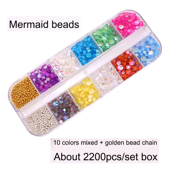 Crystal Mermaid DIY Nail Beads - Juneptune
