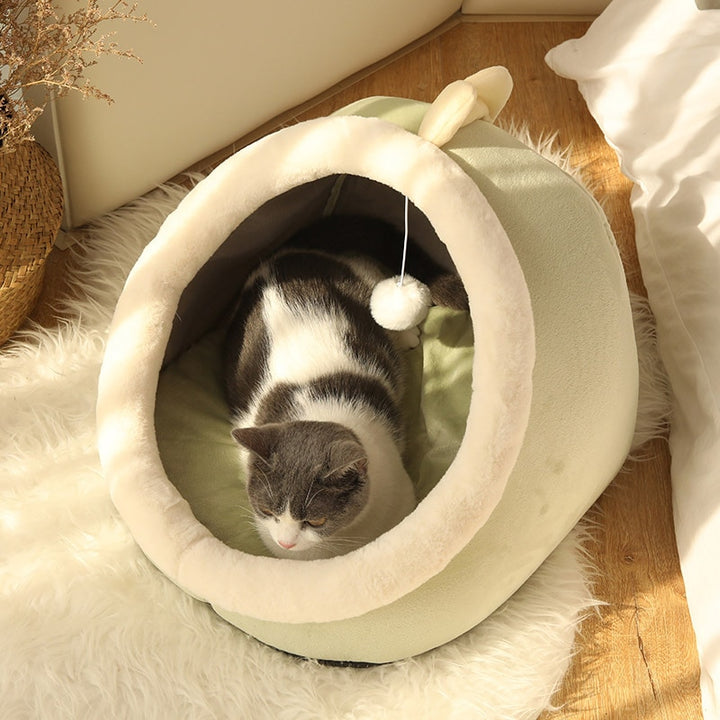 Kawaii Warm Cozy Cat Bed - Juneptune