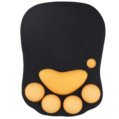 Cute Cat Paw 3D Mouse Pad with Soft Silicone and Memory Foam Wrist Rest - Juneptune