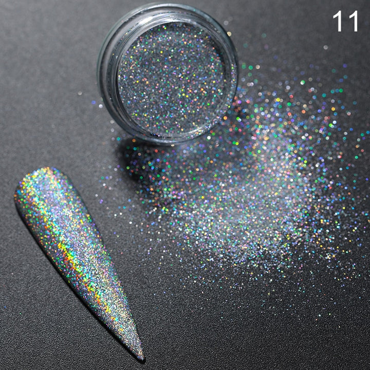 Colorful Glitter Nail Pigment - Juneptune