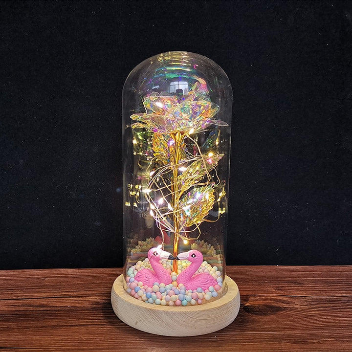 Valentines Day Gift Glass Rose LED Light - Juneptune