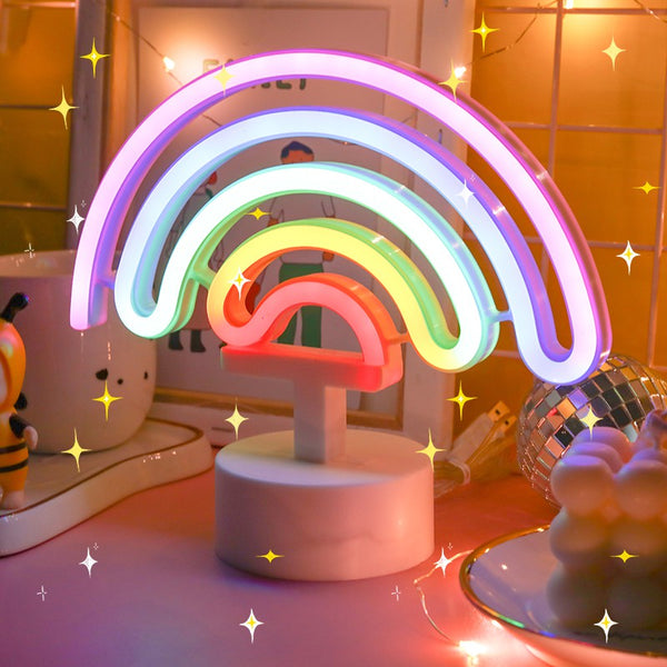 Aesthetic Rainbow Themed Desk Lamp - Juneptune