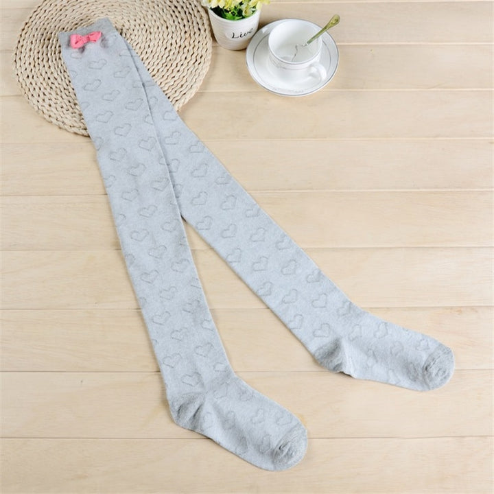 Lolita Pink Bow Long Socks - Juneptune