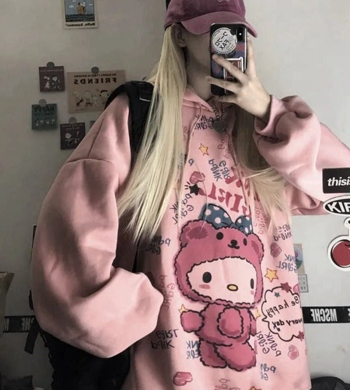 Sanrio Hello Kitty Oversized Hoodie - Juneptune