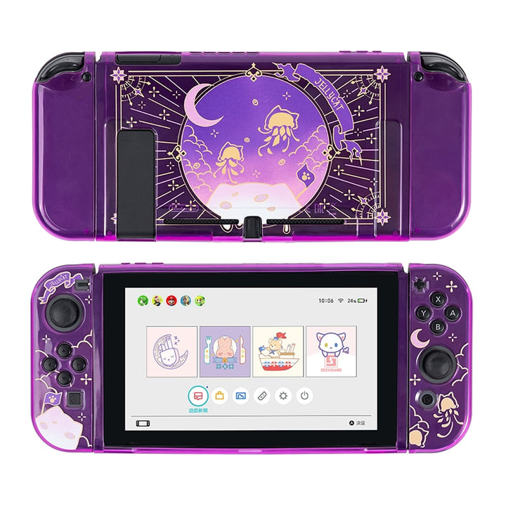 Kawaii Purple Jellyfish Nintendo Switch - Juneptune