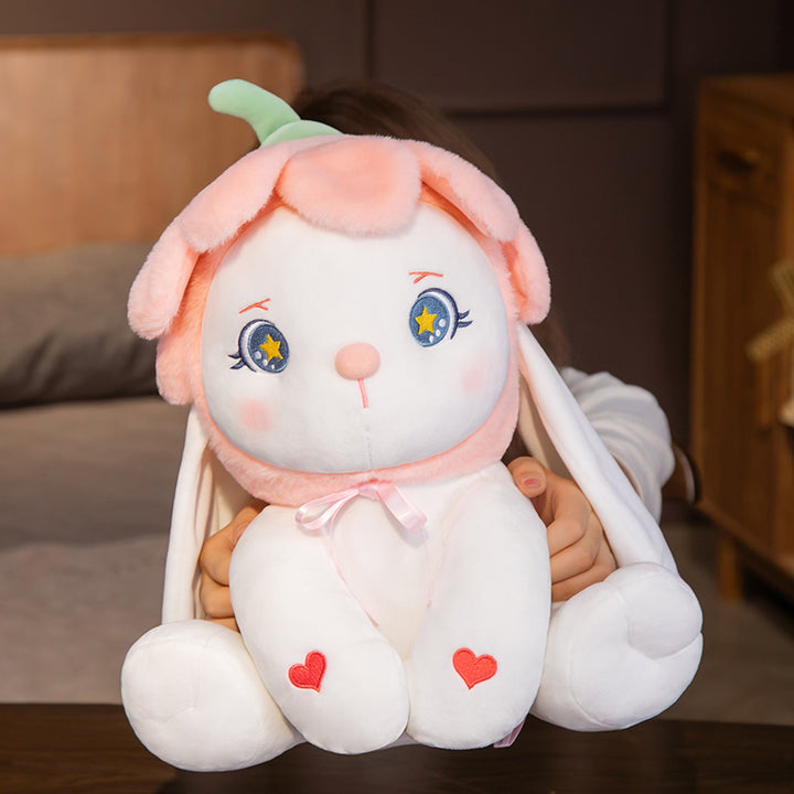 Peach Bunny Lolita Aesthetic Stuffed Plush - Juneptune