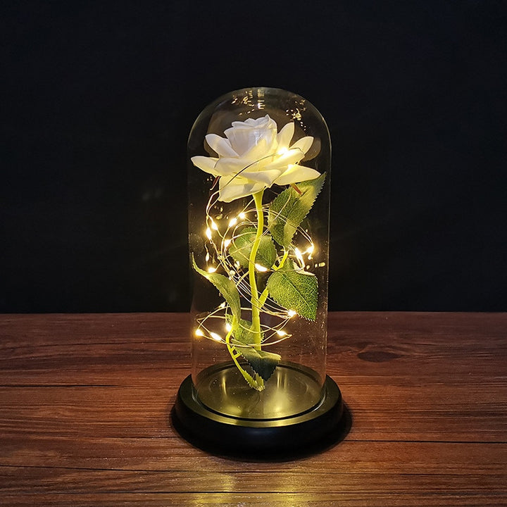 Valentines Day Gift Glass Rose LED Light - Juneptune