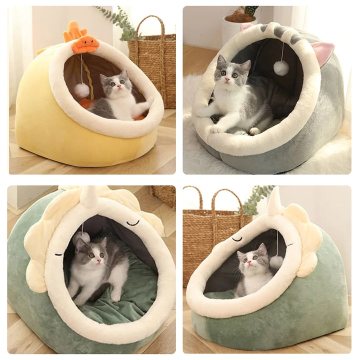 Kawaii Warm Cozy Cat Bed - Juneptune