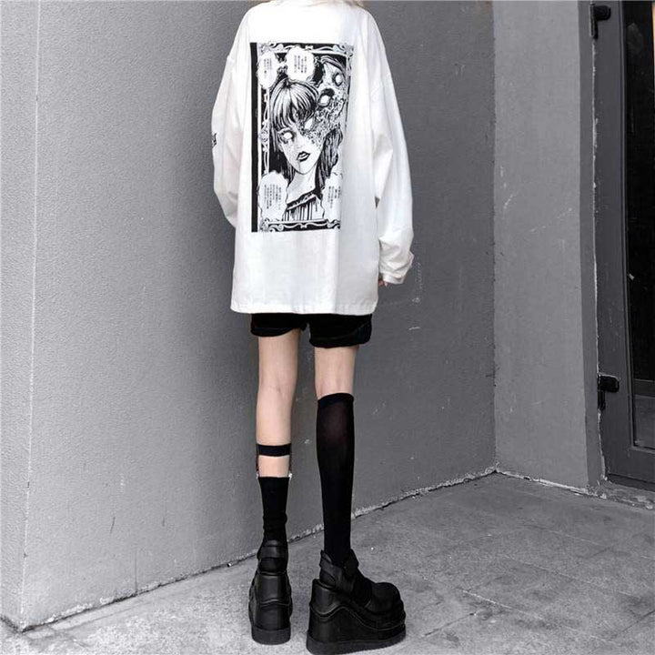 Harajuku Horror Graphic Sweatshirt - Juneptune