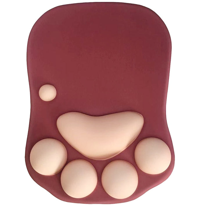 Cute Cat Paw 3D Mouse Pad with Soft Silicone and Memory Foam Wrist Rest - Juneptune