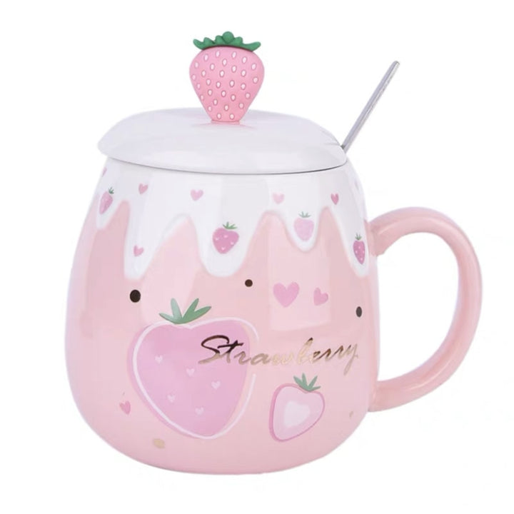 Cute Strawberry Ceramic Mug - Juneptune